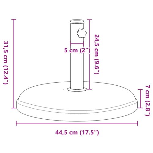 Parasol Base for 32/35/38mm Poles 15kg Round - Image 9