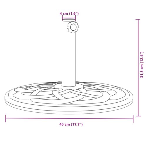 Parasol Base for 38/48mm Poles 12kg Round - Image 8