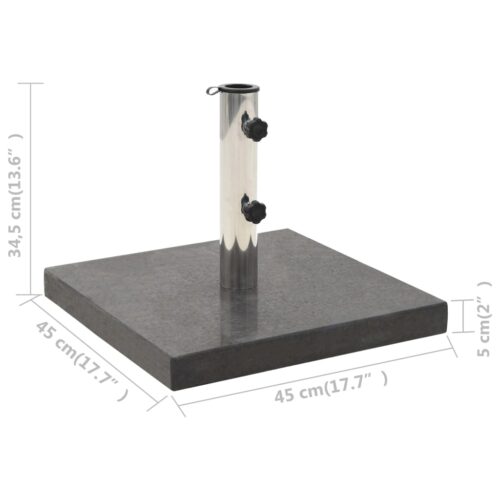 Parasol Base Granite 28.5kg Square Black - Image 6