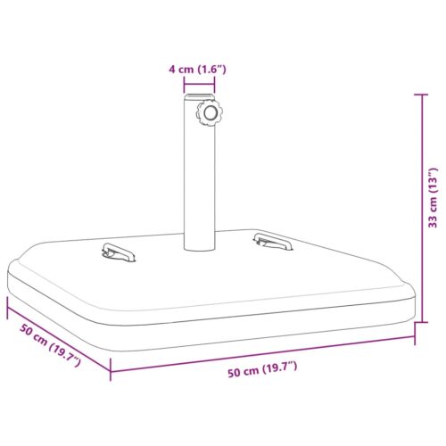 Parasol Base with Handles for 38/48mm Poles 27kg Square - Image 9