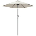 Parasol Sand White 200x224cm Aluminium