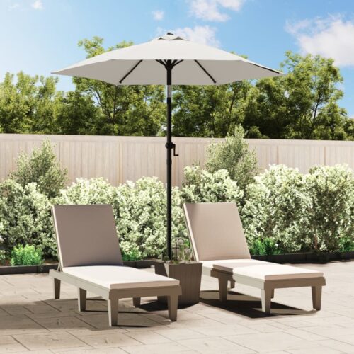 Parasol Sand White 200x224cm Aluminium - Image 2
