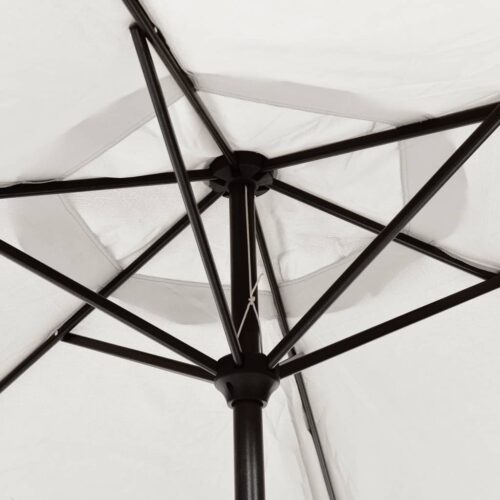 Parasol Sand White 200x224cm Aluminium - Image 5