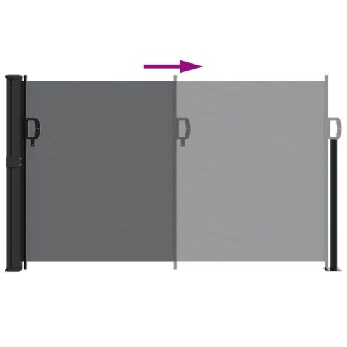 Retractable Side Awning Black 120x300cm - Image 5