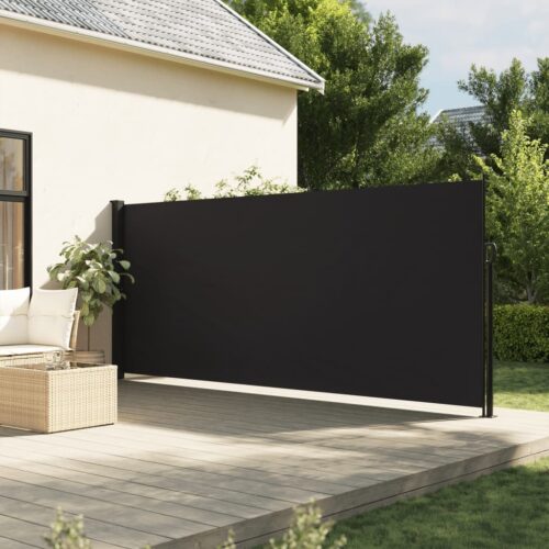 Retractable Side Awning Black 180x600cm - Image 2