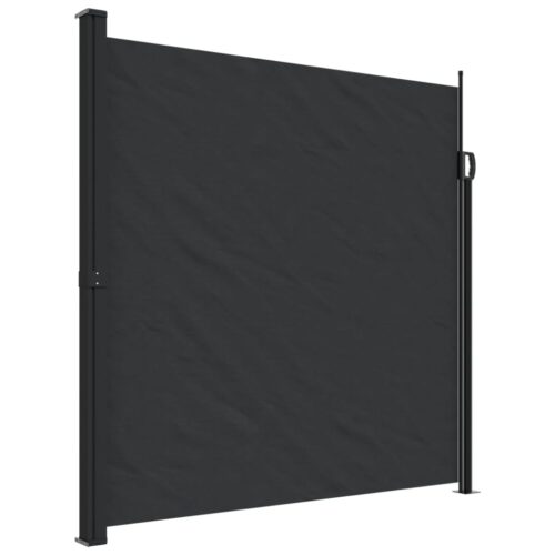 Retractable Side Awning Black 200x600cm
