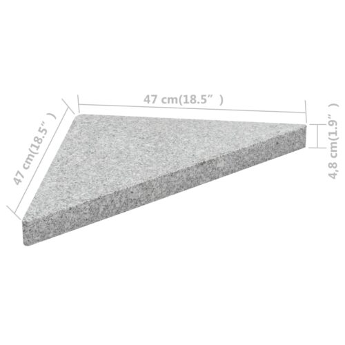 Umbrella Weight Plate Granite 15 kg Triangular Grey - Image 6