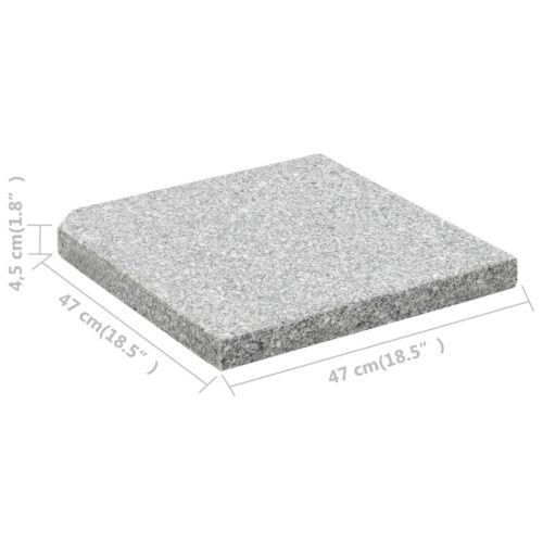 Umbrella Weight Plate Granite 25kg Square Grey - Image 6