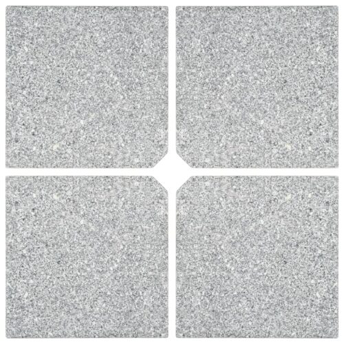Umbrella Weight Plates 4pcs Grey Granite Square 100kg - Image 3