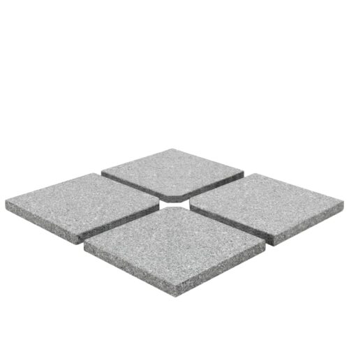 Umbrella Weight Plates 4pcs Grey Granite Square 100kg - Image 9