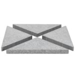 Umbrella Weight Plates 4pcs Grey Granite Triangular 60 kg
