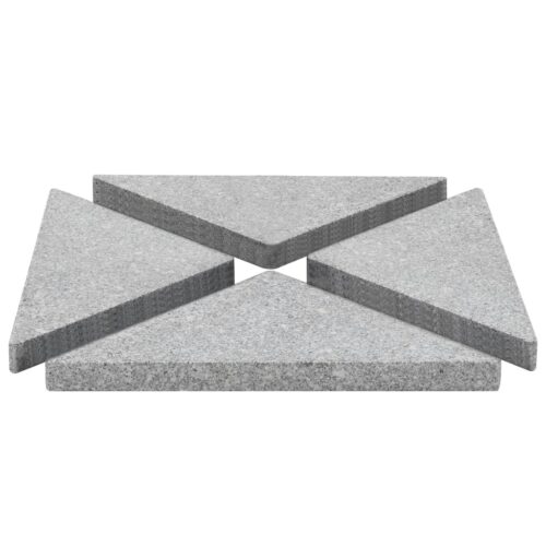 Umbrella Weight Plates 4pcs Grey Granite Triangular 60 kg - Image 8