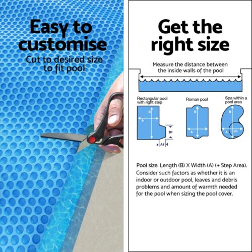 Aqua Buddy Pool Cover 600 Micron 6.5x3m Swimming Pool Solar Blanket Blue - Image 6