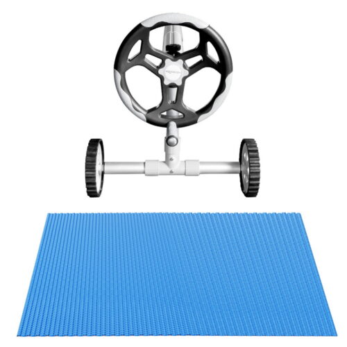 Aqua Buddy Pool Cover 600 Micron 6.5x3m w/ Roller 5.55m Swimming Pools Solar Blanket - Image 3