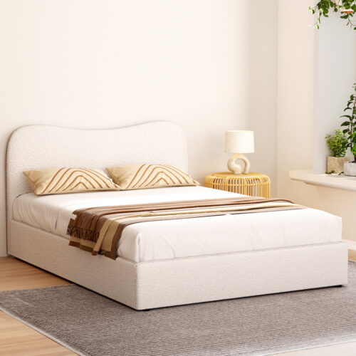 Artiss Bed Frame Double Size Boucle DARA - Image 7