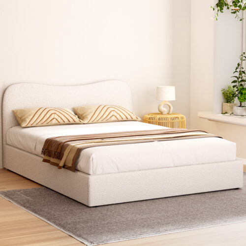 Artiss Bed Frame Queen Size Boucle DARA - Image 7