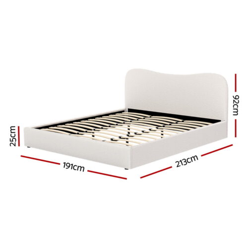 Artiss Bed Frame King Size Boucle DARA - Image 2