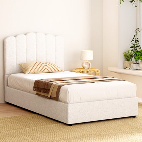 Artiss Bed Frame King Single Size Boucle FION - Image 7