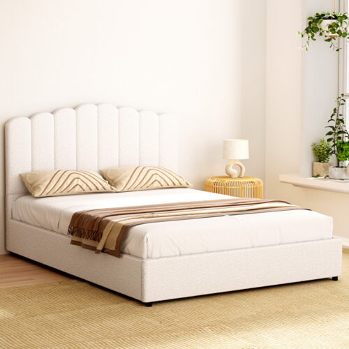 Artiss Bed Frame Queen Size Boucle FION - Image 7