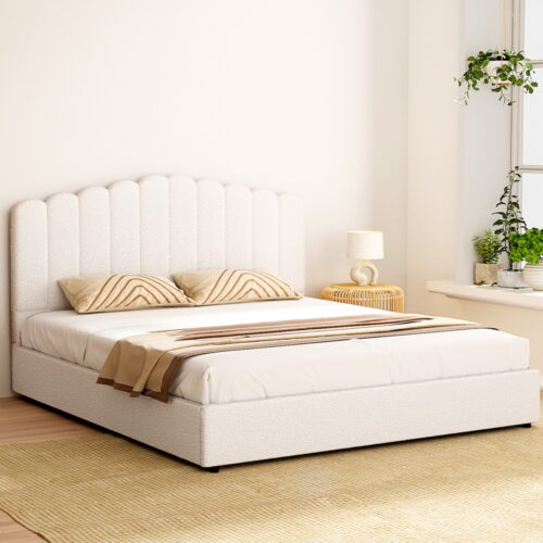 Artiss Bed Frame King Size Boucle FION - Image 7