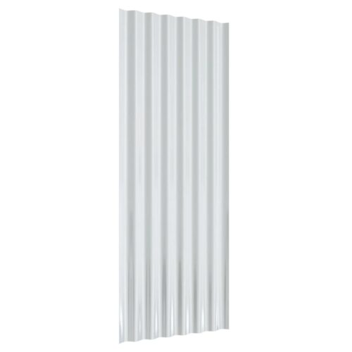 Roof Panels 12pcs Powder-coated Steel Grey 100x36cm - Image 5