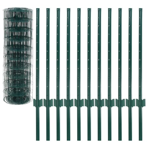 Euro Fence Garden Barrier Wire Mesh Farm Gate Border Fencing Iron Green 20x0.8m - Image 3