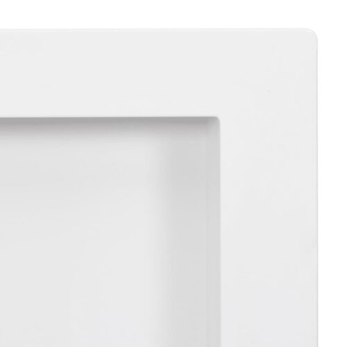 3-Tier Shower Niche Wall Storage Mount Shelf Bathroom Rack Matt White 41x99x9cm - Image 6