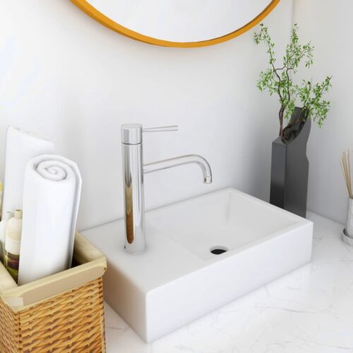 Wash Basin 400x220x90mm SMC White - Image 9