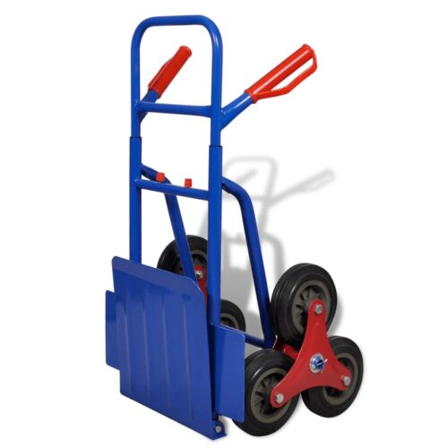 Folding Sack Truck with 6 Wheels Blue - Image 3