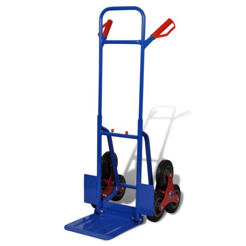 Folding Sack Truck with 6 Wheels Blue - Image 5