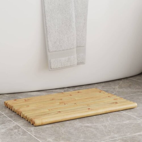 2pcs Bamboo Bath Mats 50x35cm Spa Bathroom Toilet Shower Floor Wooden Anti Slip Mat - Image 12