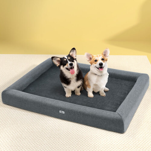 i.Pet Pet Bed Dog Cat Extra Large Calming Soft Sofa Cushion Egg Crate Washable Grey - Image 7