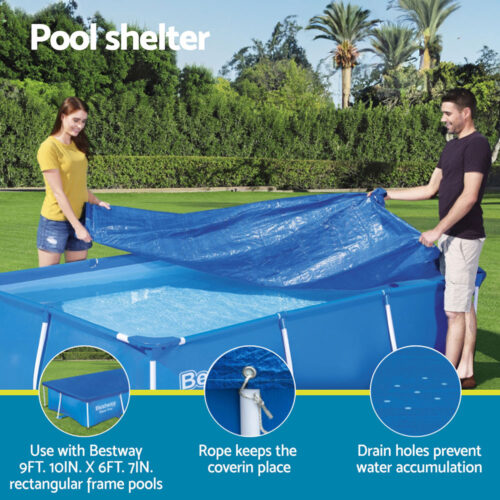 Bestway Pool Cover 58106 Fits 3x2.01m Above Ground Swimming Pool PE Blanket - Image 4