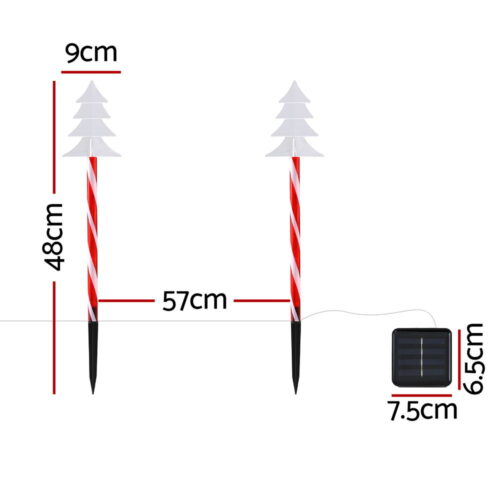 25 LED 5 PCS Christmas Lights Path Ground Light Garden Decorations Jingle Jollys - Image 2