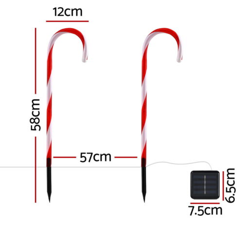 42 LED 6 PCS Christmas Lights Path Ground Light Garden Decorations Jingle Jollys - Image 2