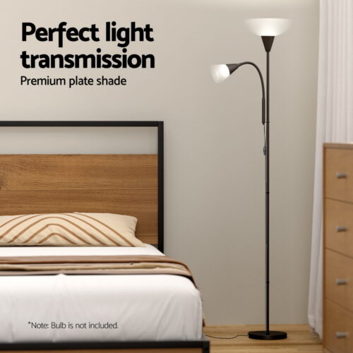 Artiss Floor Lamp Mother and Child Modern Home Living Room Office Reading Black - Image 4