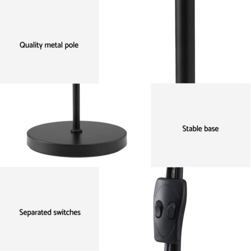 Artiss Floor Lamp Mother and Child Modern Home Living Room Office Reading Black - Image 6
