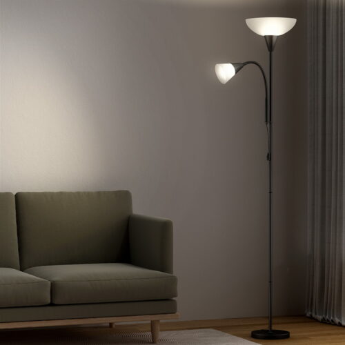 Artiss Floor Lamp Mother and Child Modern Home Living Room Office Reading Black - Image 7