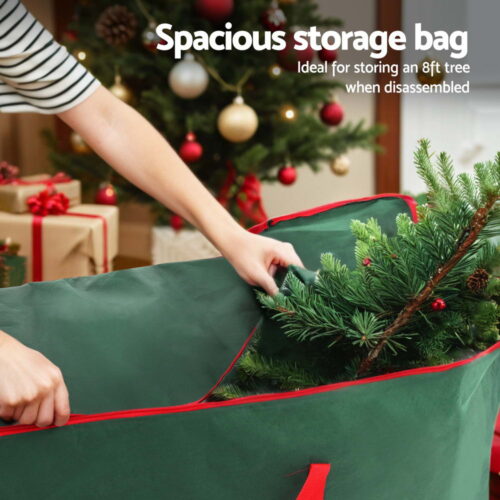 Jingle Jollys Christmas Tree Storage Bag Fits Up to 8ft Tree Xmas Bag Green - Image 5