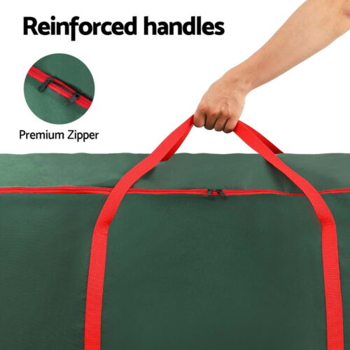 Jingle Jollys Christmas Tree Storage Bag Fits Up to 8ft Tree Xmas Bag Green - Image 6