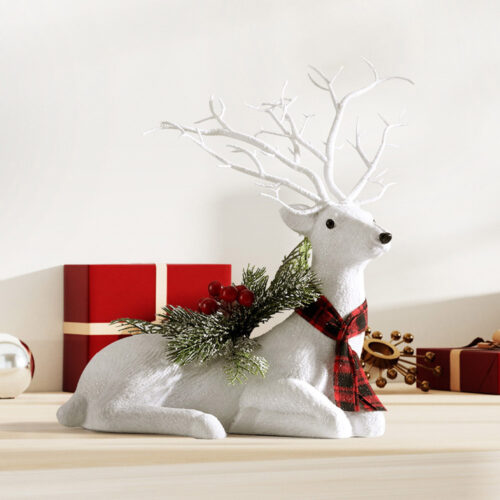 Jingle Jollys Christmas Reindeer 32cm Glitter Deer Ornaments Party Decorations - Image 7