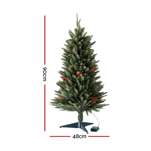 Jingle Jollys Mini Christmas Tree 90cm LED Xmas Tree Party Decorations - Image 2