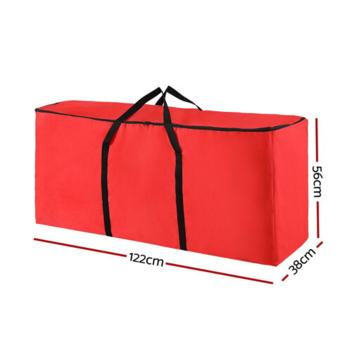 Jingle Jollys Christmas Tree Storage Bag Fits Up to 8ft Tree Xmas Fabric Bag Red - Image 2