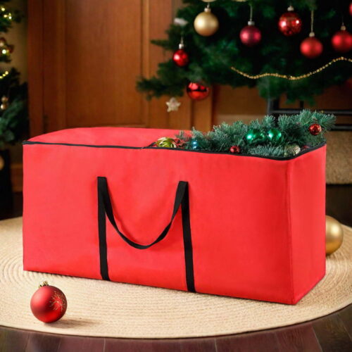 Jingle Jollys Christmas Tree Storage Bag Fits Up to 8ft Tree Xmas Fabric Bag Red - Image 7