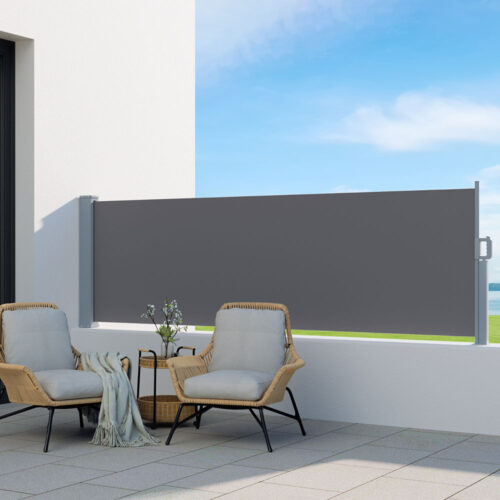 Instahut Side Awning Sun Shade Outdoor Blinds Retractable Screen 1X3M Grey - Image 6