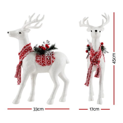 Jingle Jollys Christmas Reindeer 45cm Glitter Deer Ornaments Party Decorations - Image 2
