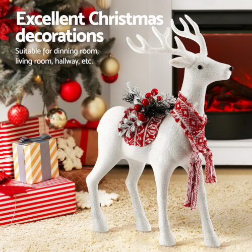 Jingle Jollys Christmas Reindeer 45cm Glitter Deer Ornaments Party Decorations - Image 4