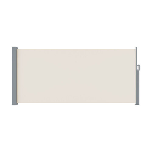 Instahut Side Awning Sun Shade Outdoor Blinds Retractable Screen 1.4X3M Cream - Image 3