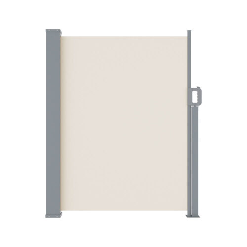 Instahut Side Awning Sun Shade Outdoor Blinds Retractable Screen 1.4X3M Cream - Image 4