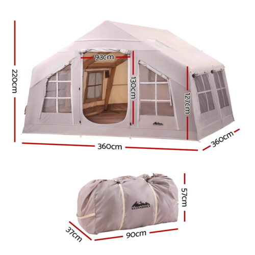 Weisshorn Camping Tent Inflatable Beach Tent 6 Person 360CM - Image 2
